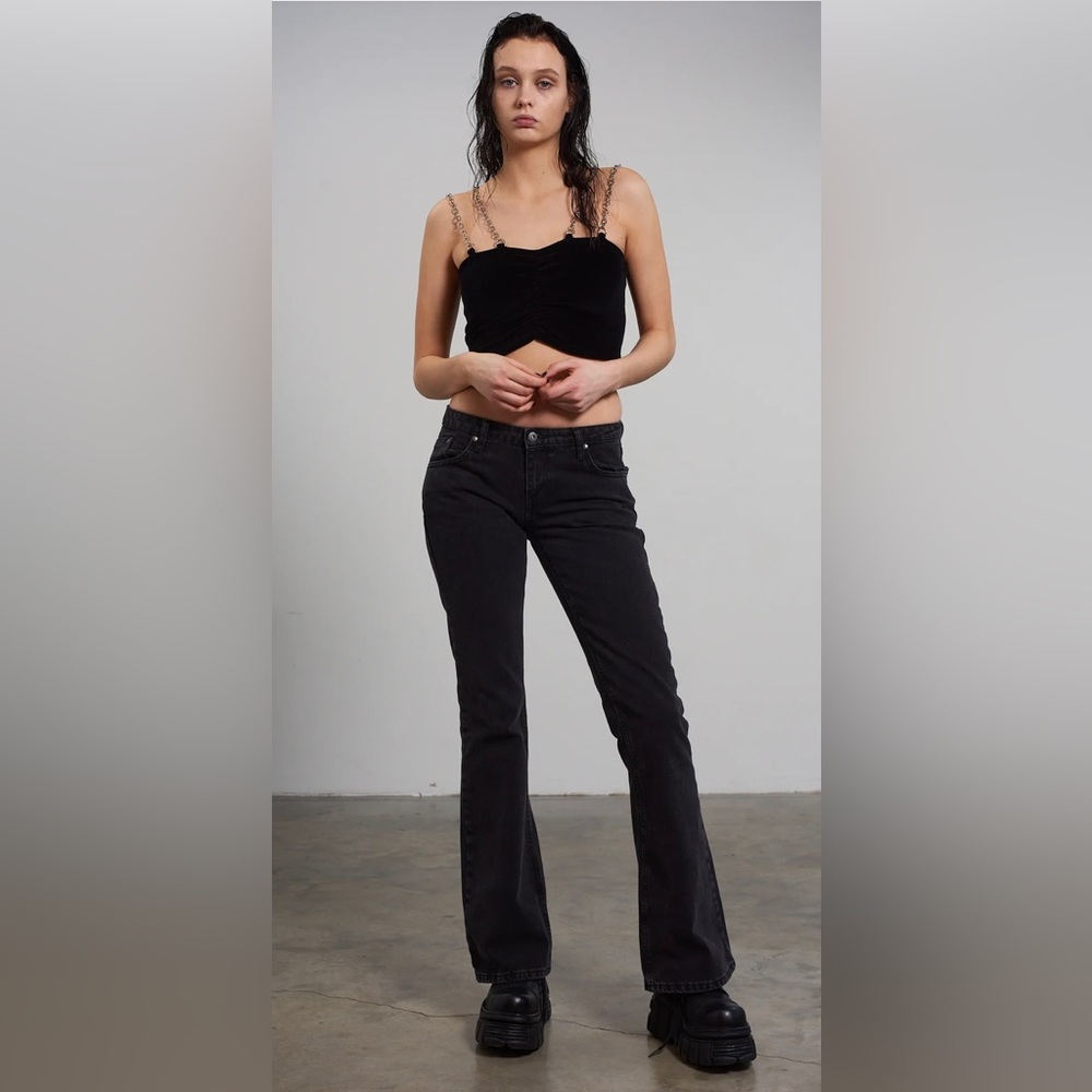 Ragged Priest Low Rider Jean- Charcoal